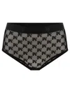 Palm Angels Monogram Pattern High-waist Lace Briefs