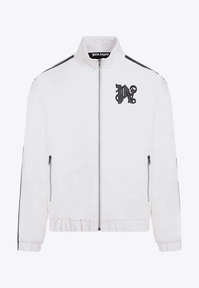 PALM ANGELS MONOGRAM LOGO LEATHER JACKET