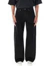 Palm Angels Men's Monogram Loose Denim Pant In Black