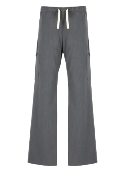 Palm Angels Pantalone Monogram In Grey