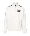 Palm Angels Monogram-patch Zip-up Jacket In White