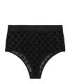 Palm Angels Monogram Jacquard Lace Briefs In Black