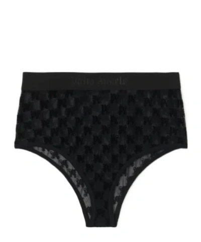 PALM ANGELS PALM ANGELS MONOGRAM PATTERN HIGH-WAIST LACE BRIEFS