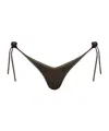 Palm Angels Monogram Plaque Bikini Bottoms In Black