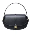 Palm Angels Monogram Plaque Shoulder Bag In Black
