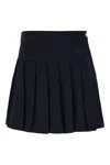Palm Angels Monogram Pleated Skirt In Black