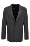 Palm Angels Monogram Pocket Single-breasted Wool Blend Blazer In Multi