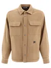 Palm Angels Wool Shirt With Rear Yoke And Chest Pockets