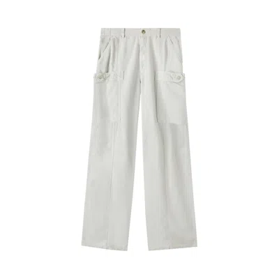 Pre-owned Palm Angels Monogram Pockets Pants 'light Grey' In Gray