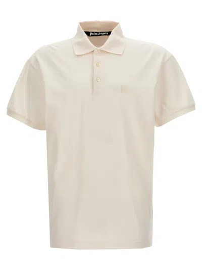 Palm Angels Monogram Polo White In Neutral