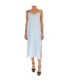 Palm Angels Monogram-print Slip Dress In Blue