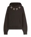 Palm Angels Statement Monogram Hooded Sweatshirt In Black