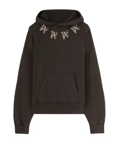 PALM ANGELS PALM ANGELS MONOGRAM PRINTED DROP SHOULDER HOODIE