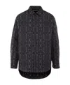 Palm Angels Quilted All Monogram Outerwear With Snap Buttons In Black