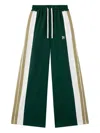 Palm Angels Monogram Side-panel Track Pants In Green