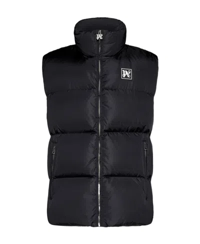 PALM ANGELS PALM ANGELS LOGO PATCH PADDED VEST