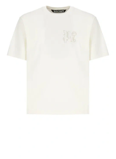 Palm Angels Monogram Slim T-shirt In White
