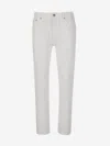 Palm Angels Monogram Straight Jeans In White