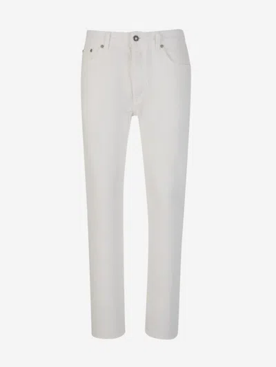 Palm Angels Monogram Straight Jeans In White