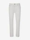 Palm Angels Monogram Straight Jeans In White