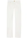 Palm Angels Basic Monogram Jeans In Off White Off White