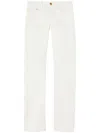 Palm Angels Basic Monogram Jeans In Off White Off White