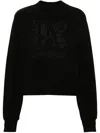 Palm Angels Black Monogram Statement Sweatshirt In Black  