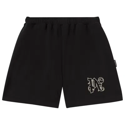 Pre-owned Palm Angels Monogram Sweatshorts 'black/off White'