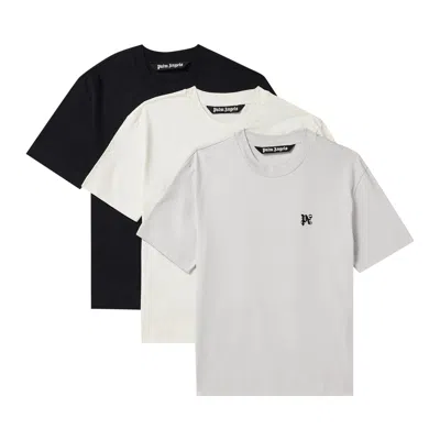 Pre-owned Palm Angels Monogram T-shirt (3 Pack) 'multicolor' In Multi-color