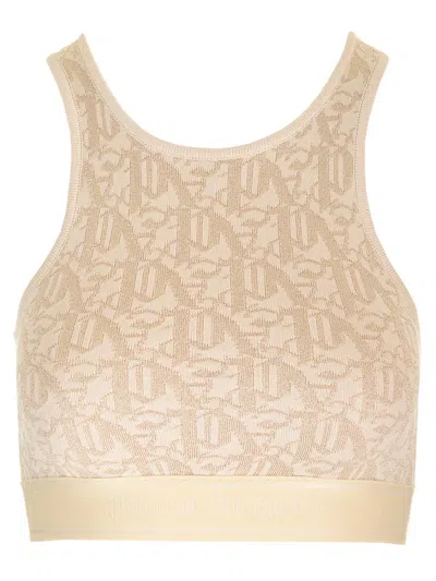 PALM ANGELS EMBROIDERED VISCOSE BLEND TOP