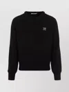 Palm Angels Black Round Neck Pullover