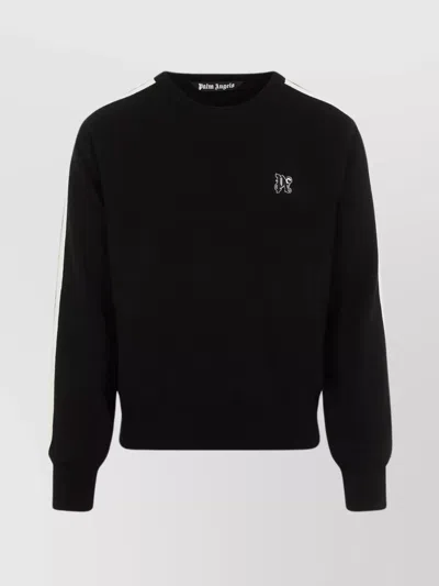 PALM ANGELS MONOGRAM TRACK ACRYLIC PULLOVER STRIPES