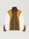 Palm Angels Sweatshirt Over Colour-block Brown\/ochre In Brown