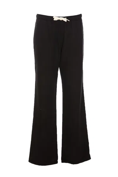 Palm Angels Pa Monogram Piquet Track Trousers In Black  
