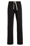 Palm Angels Black Pxp Washed Palm Chino Trousers In Black Off White