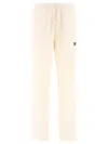 Palm Angels Off-white Monogram Travel Sweatpants In White