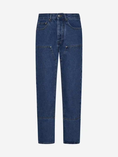 PALM ANGELS MONOGRAM WORKWEAR JEANS