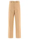 PALM ANGELS PALM ANGELS "MONOGRAM" WORKWEAR TROUSERS