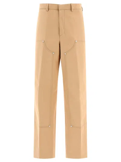 PALM ANGELS PALM ANGELS "MONOGRAM" WORKWEAR TROUSERS