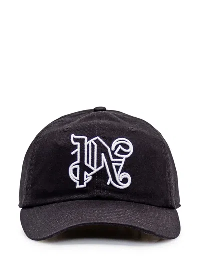 Palm Angels Monogram Cap In Black