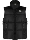 Palm Angels Ski Quilted Nylon Down Vest In Black
