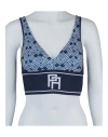 Palm Angels Monogrammed V Top In Blue