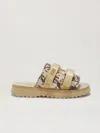 Palm Angels X Suicoke Moto-p Touch-strap Slides In Neutrals
