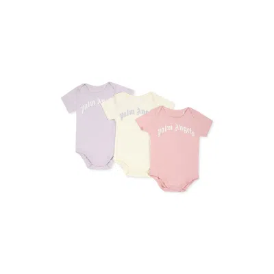 Palm Angels Multicolor Body Set For Baby Girl With Logo