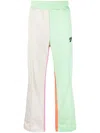 PALM ANGELS MULTICOLOR COLORBLOCK TRACK PANTS WITH HUNTER MOTIF PRINT AND STRETCH WAISTBAND FOR MEN