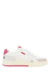 Palm Angels Multicolor Leather Palm University Sneakers In White