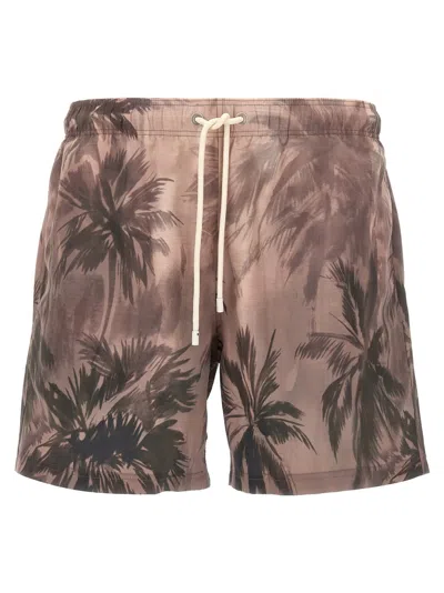 PALM ANGELS MULTICOLOR SUNSET PALMS SWIMSUIT
