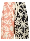 Palm Angels Patchwork Palms Shorts In Neutrals