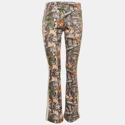 Pre-owned Palm Angels Multicolor Woodland Camo Print Jersey Track Pants Xs