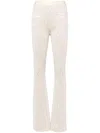 Palm Angels Monogram Jacquard Knit Trousers In Natural